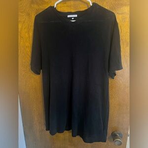 JAMES PERSE Black Slub Jersey Short Sleeve Crew Size 2 (Medium) Classic Fit.